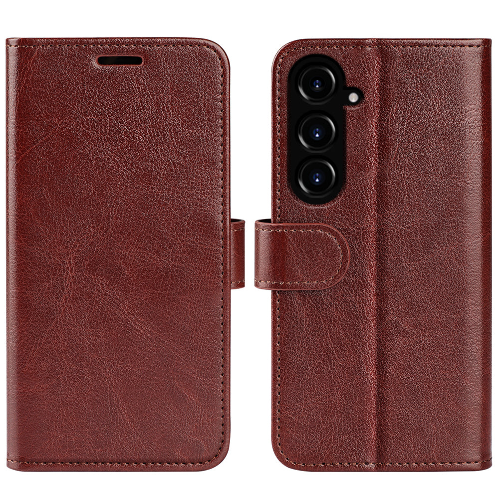 For Samsung Galaxy S23 FE Anti-collision Crazy Horse Texture Phone Case PU Leather Wallet Stand Cover For Samsung Galaxy S23 FE Anti-collision Crazy Horse Texture Phone Case PU Leather Wallet Stand Cover